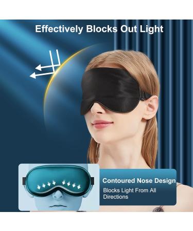Huhubol 3 Pack Silk Sleep Mask Set - Light Blocking Eye Mask for Men and Women - Soft, Comfortable Blindfold for Travel, Yoga, Nap - Gray - Buy Online on GoSupps.com