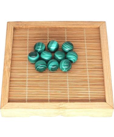 Stone 10pc Natural Green Malachite Crystal Reiki Gemstone No Hole Round Beads 12mm Balance Gemstone Decoration ERTEYIN - Buy Online on GoSupps.com