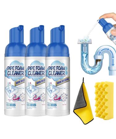 2024 New Yougo Drain Cleaner Get out Foaming Drain Cleaner Yugou Drain Cleaner Sink Foam Drain Cleaner Get out Sink Cleaner Foam Sink Drain Cleaner Foam Powerful (3Pcs)