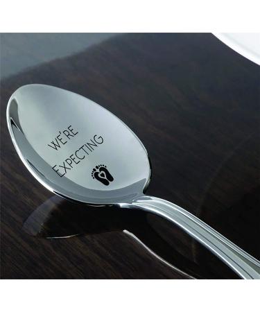 We're Expecting Spoon | Pregnancy Announcement | New Baby Mom | Daddy Gift | Engraved Unique Gift Ideas by Boston Creative Company LLC - Buy Online on GoSupps.com