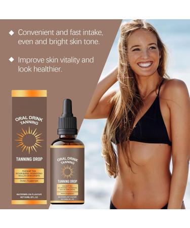 Sunless Tanning Drops to Drink Oral Tanning Drops Nourishing and Moisturizing Tan for Face and Body Promotes Natural Skin Tone 60 ml - Buy Online on GoSupps.com