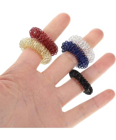 Buy Milists 5-Piece Acupressure Ring Set for Pain Therapy | Sensory Finger Rings for Children & Adults in Gold Silver Black Blue Red - International Shipping Available - Buy Online on GoSupps.com