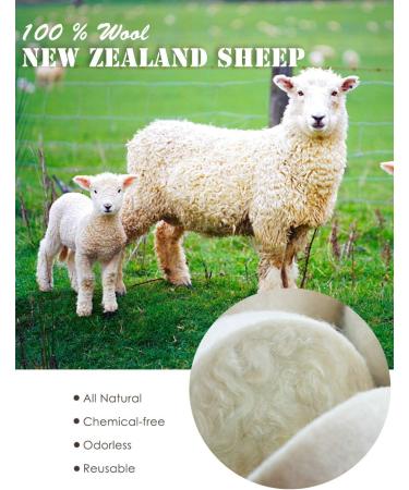 Organic Wool Dryer Balls 6 Pack XL - Natural Fabric Softener Baby Safe & Reusable Lint-Free & Odorless Laundry Solution - Buy Online on GoSupps.com