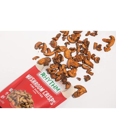 Rhythm Superfoods Mushroom Crisps Fire Roasted 2.0 Oz (Pack of 4) - Vegan/Gluten-Free Superfood Snacks - Buy Online on GoSupps.com