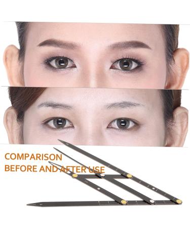 NOLITOY 8 Pcs Second Generation Scale Ruler Stencil Brow Stencils Eyebrow Drawing Tool Metal Stainless Steel 25x5x0.6cmx8pcs Blackx8pcs - Buy Online on GoSupps.com