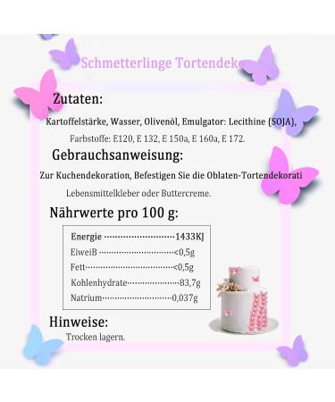 48 Pink Edible Butterflies for Cake Decoration | Alegre Tortendeko Perfect for Birthdays Cupcakes & Muffins - Buy Online on GoSupps.com