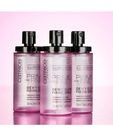 Catrice Prime & Fine Illuminating Dewy Glow Spray - Transparent, Fast Drying Fixing Spray - Paraben Free, Vegan, Cruelty Free - 1.69 Fl Oz - Buy Online on GoSupps.com