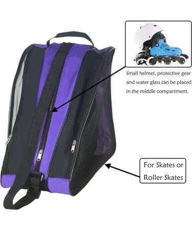 Gooyule Roller Skate Bag | Adjustable Shoulder Strap | Large Capacity | Purple | Fits Quad Skates, Inline Skates, Roller Skating Accessories | For Girls, Boys, and Adults - Buy Online on GoSupps.com