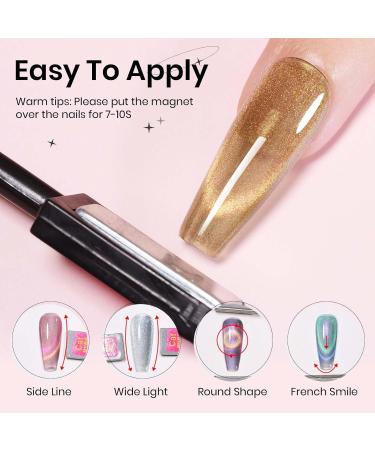 SUPWEE 9D Cat Eye Gel Nail Polish Set 12 Colors Upgraded Cat Magnetic Gel Polish with Magnet Double Magic Colors Nail Polish Chameleon Cat Eye Gel for Nail Salon DIY Nail Art 189 - Buy Online on GoSupps.com