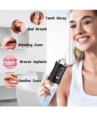 Yunlism Cordless Water Flosser Rechargeable - Waterproof Portable Cordless Dental Oral Irrigator Water flosser for Teeth 220Ml Cleanable Water Tank for Home and Travel - Buy Online on GoSupps.com