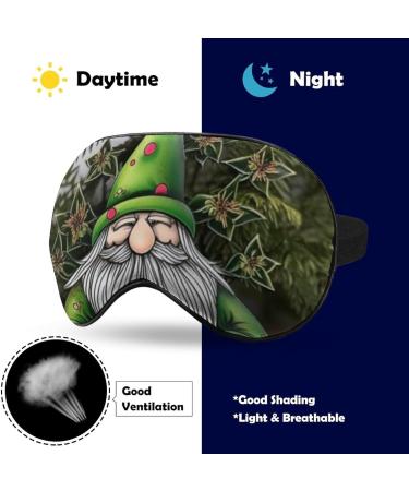 Green Leaf Gnome Sleep Eye Mask | Elastic Strap/Headband for Women & Men | Ideal for Sleep, Travel, Nap - Buy Online on GoSupps.com