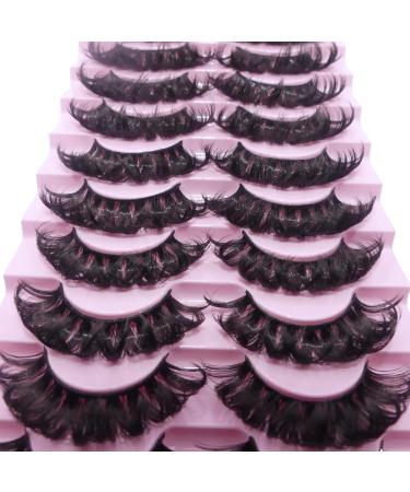 10 Pairs Russian Strip Lashes - Faux Mink Volume D Curl Eyelashes for Stunning Winged Looks - Buy Online on GoSupps.com