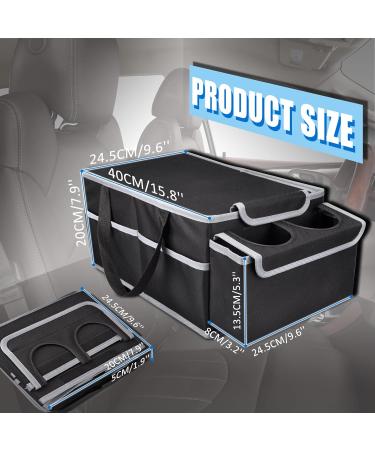 GUWINA Car Backseat Organizer - Multi Compartment Foldable Seat Organizer for Front and Back Seats - Black - Buy Online on GoSupps.com