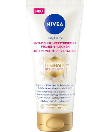 Nivea luminous630 Body cream anti -stretch strips & pigment spots body lotion compensates for differences in the skin tone light texture and donates 48h moisture (200 ml) - Buy Online on GoSupps.com