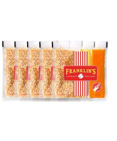 Franklins Gourmet Popcorn All-In-One Pre-Measured Packs - 4oz. Pack of 5 - Butter Flavored Coconut Oil + Premium Butter Salt + Classic Corn - Best Movie Theater Taste  Made in USA Classic 4 Ounce (Pack of 5) - Buy Online on GoSupps.com