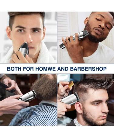 Pritech 3-in-1 Men's Grooming Kit with Cordless Hair Clippers & Nose Trimmer - Rechargeable Electric Shaver with T Blade, LED Display, IPX6 Waterproof - Buy Online on GoSupps.com