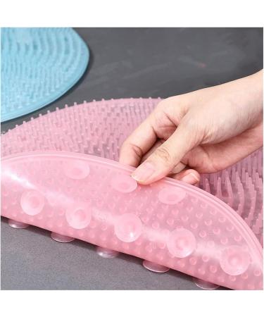 Massage Pillow Brush for Lazy Washing | Silicone Foot & Back Cleaner | 31cm Round Bath Artifact - Blue - Buy Online on GoSupps.com