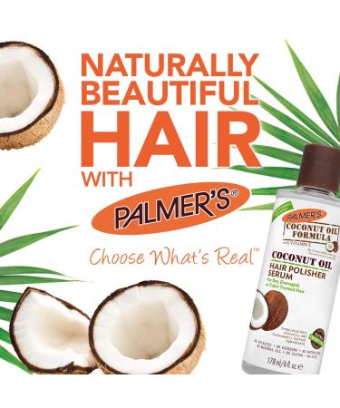 Palmers Coconut Oil Hair Polisher Serum 6oz x 2 - Hydrating Hair Treatment - Buy Online on GoSupps.com