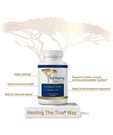 True Healing Naturals Magnesium Complex - Energy Production Support - 200 Vegetarian Capsules - Buy Online on GoSupps.com