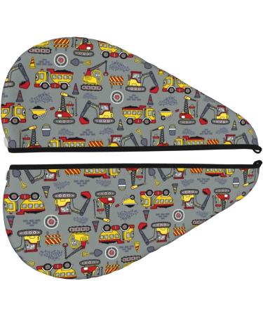 Fast-Drying Hair Towel Wrap for Quick Hair Drying | Funny Construction Towel Turban - Buy Online on GoSupps.com