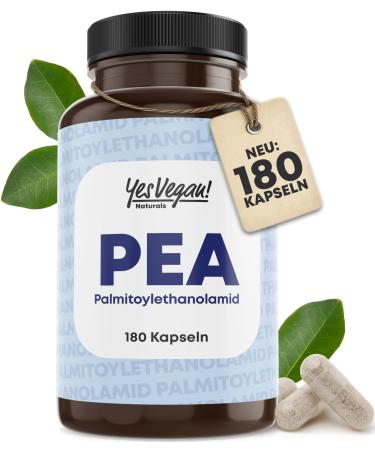 PEA Caspseln 300 mg (180 Capsules) - Palmitoylethanolamide 300 mg per hard capsule - Laboratory Tested - Vegan - High Dosed (1 x 180 Capsules)