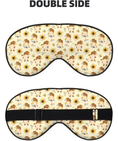 Watercolor Bee Sleep Mask | Soft Eye Mask with Adjustable Strap | Comfortable Honeycomb Design for Travel & Home Use - Buy Online on GoSupps.com