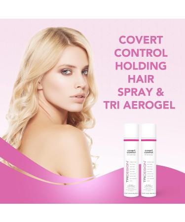 TRI Design Covert Control Strong Hold Hairspray for Women & Men - 2 Pack of 10.5 oz Hair Sprays - Buy Online on GoSupps.com