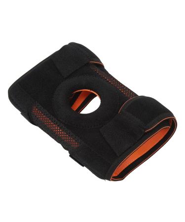 Black Unisex Adjustable Sports Knee Support | Silicone Spring Hollow Design for Enhanced Comfort - Buy Online on GoSupps.com