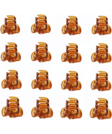 24 Tort Mini Hair Claw Clips Clamps Small Plastic Hair Clips Pins Grips Womens Girls Hair Accessories (Brown Colour) 1CM - Buy Online on GoSupps.com