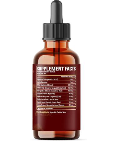 NUQIIT 10in1 Shilajit Liquid Drops by Penhoment with Sea Moss Ashwagandha Zinc Magnesium Liquid Vitamins for Women and Men - 1 FL Oz - 30 Day Supply - Buy Online on GoSupps.com