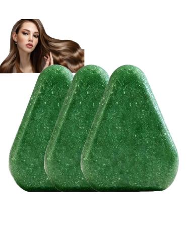 XINRAN Nature Triangle Shampoo Bar Nature Seven Green Soap Shampoo Solid Shampoos Soothing Strengthens Hair Moisturizing Hair Soap Oily Hair Dandruff Scalp Care Travel Friendly 3 Pack 3 Pack