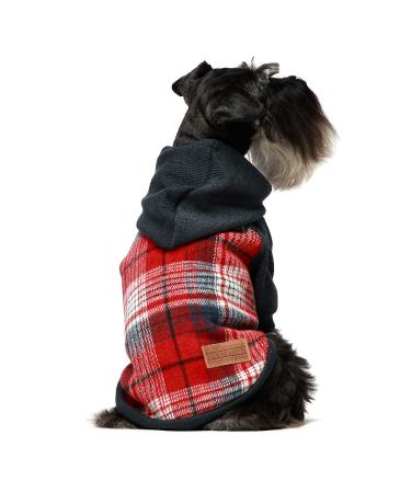 Fitwarm Knitted Pet Clothes Dog Sweater Hoodie Sweatshirts Pullover Cat Jackets Large Red