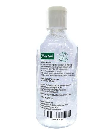 Raslok Mustard Oil 100% Pure & Natural Cold Pressed (8 Fl OZ) Aloe Vera Gel 100% Pure & Natural (7.76 OZ) Nourishing for Hair Skin & Massage Moisturizing & Hydrating Combo - Buy Online on GoSupps.com