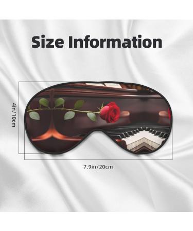 Red Rose Piano Print Eye Mask - Ultra-Soft Light-Blocking for Comfort & Restful Sleep | International Shipping - Buy Online on GoSupps.com