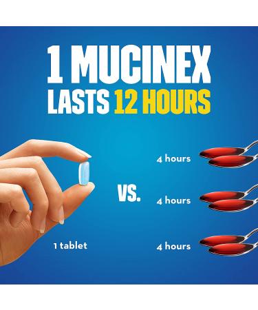 Mucinex 12 Hour Extended Release Tablets - 100 Count, Chest Congestion Relief, Doctor Recommended Guaifenesin Expectorant - Buy Online on GoSupps.com
