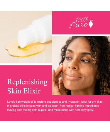 100% Pure Super Fruit Nourishing Oil - Hydrating Vegan Moisturizer for Face & Body | Rejuvenating Skincare for Dry Skin - 1oz - Buy Online on GoSupps.com