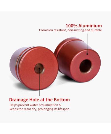 Bambaw Red Safety Razor Stand | Razor Holder Shave Stand | Shaver Holder Stand fits only Metal Safety Razors | Double Edge Razor Stand | Razor Stand Holder | Shaving Stand - Buy Online on GoSupps.com