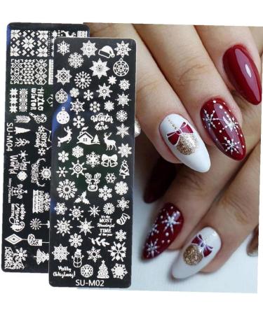 Onsinic Christmas Nail Stamper Kit - 6 Piece Art Stamping Plates with Snowflakes & Christmas Tree Images for Winter Manicure - Perfect for Women & Girls' Salon Decoration - Buy Online on GoSupps.com