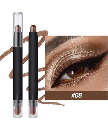 Double-ended highlight stick eye shadow sticks with brush shiny highlighting stick for eyes Long Lasting & Waterproof Shimmer Eyeshadow Stick Set for Eyes (07+08) - Buy Online on GoSupps.com