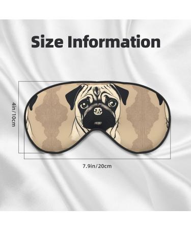 Shop Cute Pug Dog Print Unisex Sleep Eye Mask | Soft Comfort Eye Shade for Travel Yoga & Night Shift - Buy Online on GoSupps.com