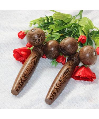 Wooden Face Massager Handheld Body Calf Massager Roller Massager Beauty Tool for V Kneading - Buy Online on GoSupps.com