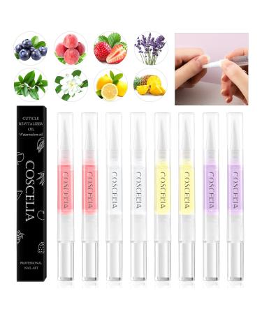 8Pcs Nail Cuticle Oil Pen Set Cuticle Revitalizer Oil Pen for Nail Treatment Care Nail Softener and Strengthener with Natural Ingredients Moist Gel Nail Treatment Nourishment - Buy Online on GoSupps.com