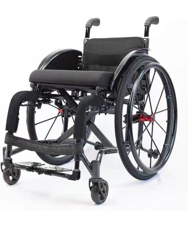 Lightweight Sport Wheelchair Foldable And Portable Wheelchair Folding Transport Wheelchair Multifunctional Anti-Tipper Wheelchair Self-propelled Aluminum Alloy Manual Wheel Chair All Terrain(Size:42cm 42cm/16.5in Black - Buy Online on GoSupps.com