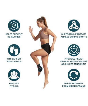 SNEINO Ankle Brace for Men & Women - Adjustable Stabilizer for Basketball, Running, Achilles - Breathable Support for Joint Pain Relief & Injury Recovery (Blue) - 1 Pack - Buy Online on GoSupps.com
