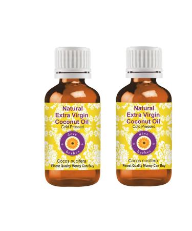 Deve Herbes Deve Herbal Natural Extra Virgin Coconut Oil Cocos nucifera 100 Pure Natural Therapeutic Grade Cold Pressed Pack of Two 2 x 100 ml