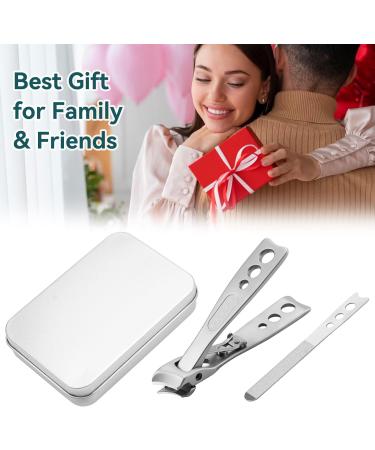 Premium Stainless Steel Ingrown & Thick Nail Clipper with Slant Curved Blade - Heavy Duty Toe Nail Clippers for Men Women - Silver - Buy Online on GoSupps.com