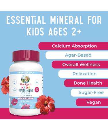 MaryRuth's Kids Magnesium Citrate Gummies | 2 Month Supply | Non-GMO & Vegan | Sugar Free Magnesium Supplement for Bone, Nerve & Gut Health | Calm Formula for Kids 2+ | 60 Count - Buy Online on GoSupps.com