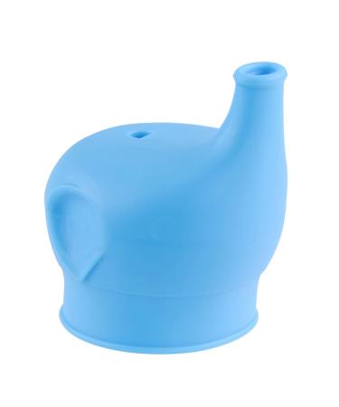 Acorn Baby Silicone Sippy Cup Lids That Fit Any Cup - 1pc Blue Reusable Spill Resistant Soft Spout Sippy Cup Cover