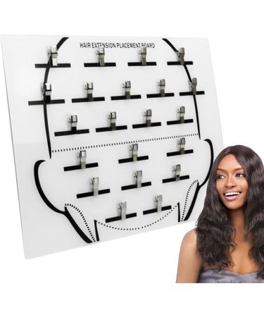 Hair Extension Board Acrylic Hair Extension Holder Board Wig Sectioning Display Grafting Plate Wig Holder Lightweight Braid Holder Wig Board With Clip Extension Holder For Home Salons head white - Buy Online on GoSupps.com