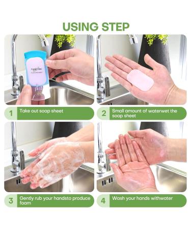 Portable Paper Soap Foaming Hand Soap Sheets for Traveling Mini Disposable Hand Washing Bath Scented Paper (Refill 400 Pack without Box) Mixed 4 scent 400 Count (Pack of 1) - Buy Online on GoSupps.com